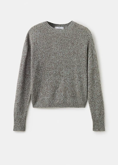 Speckled lurex knitted sweater