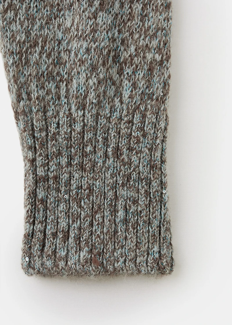 Speckled lurex knitted sweater