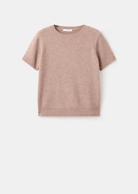 Short-sleeved lurex sweater