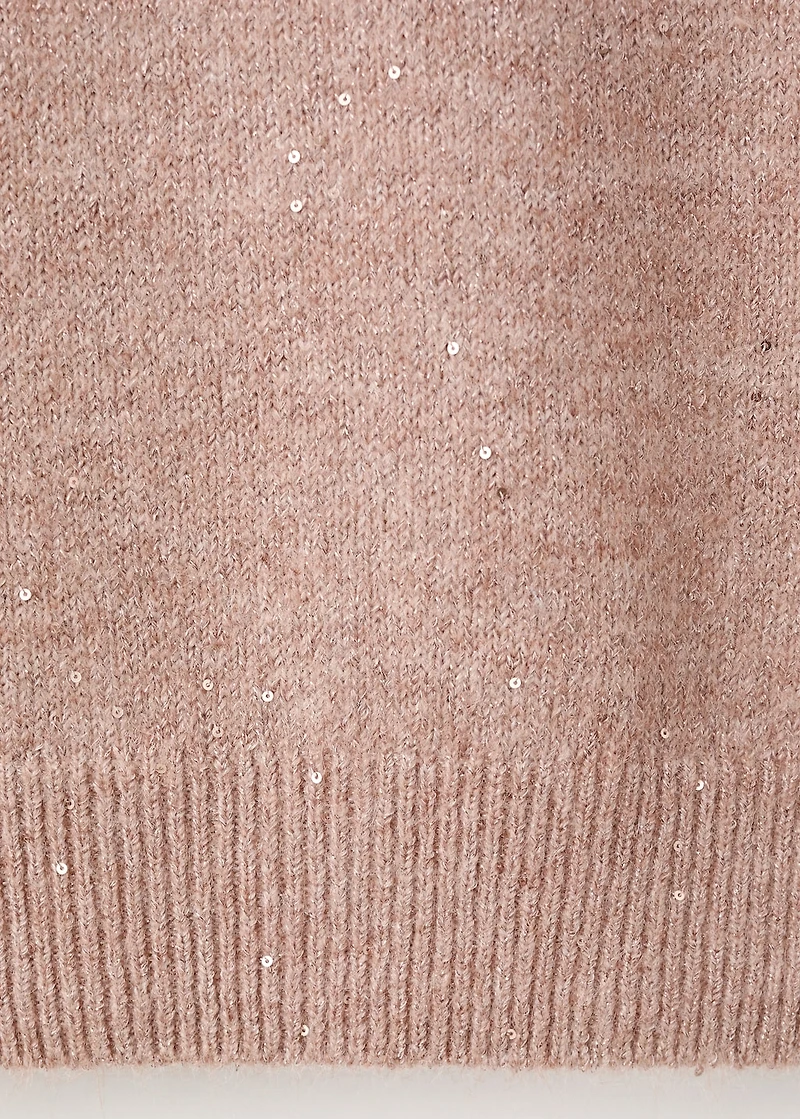 Short-sleeved lurex sweater