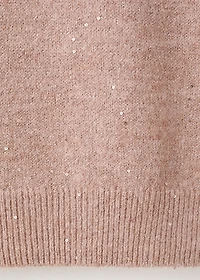 Short-sleeved lurex sweater