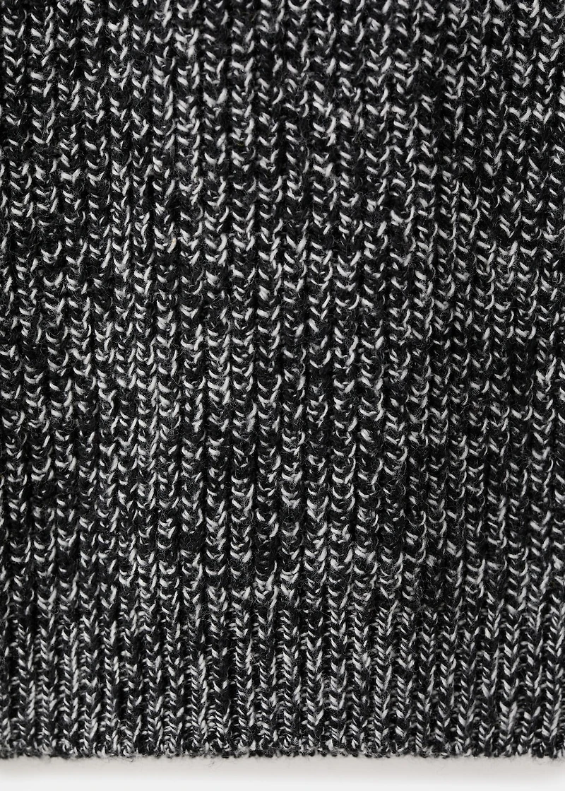 Speckled perkins-neck sweater