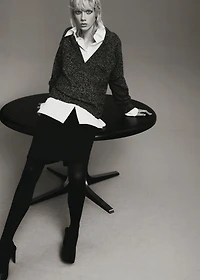 Speckled V-neck sweater