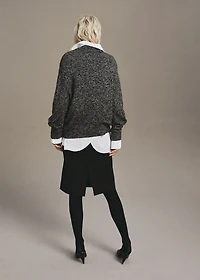 Speckled V-neck sweater