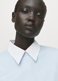 Fine-knit crew-neck sweater