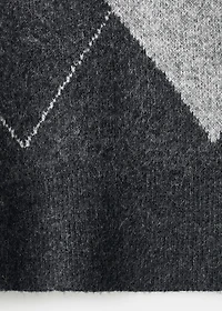 Argyle knit sweater
