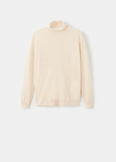 Cable-knit turtleneck sweater