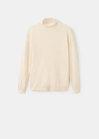 Cable-knit turtleneck sweater