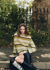 Semi-transparent alpaca sweater