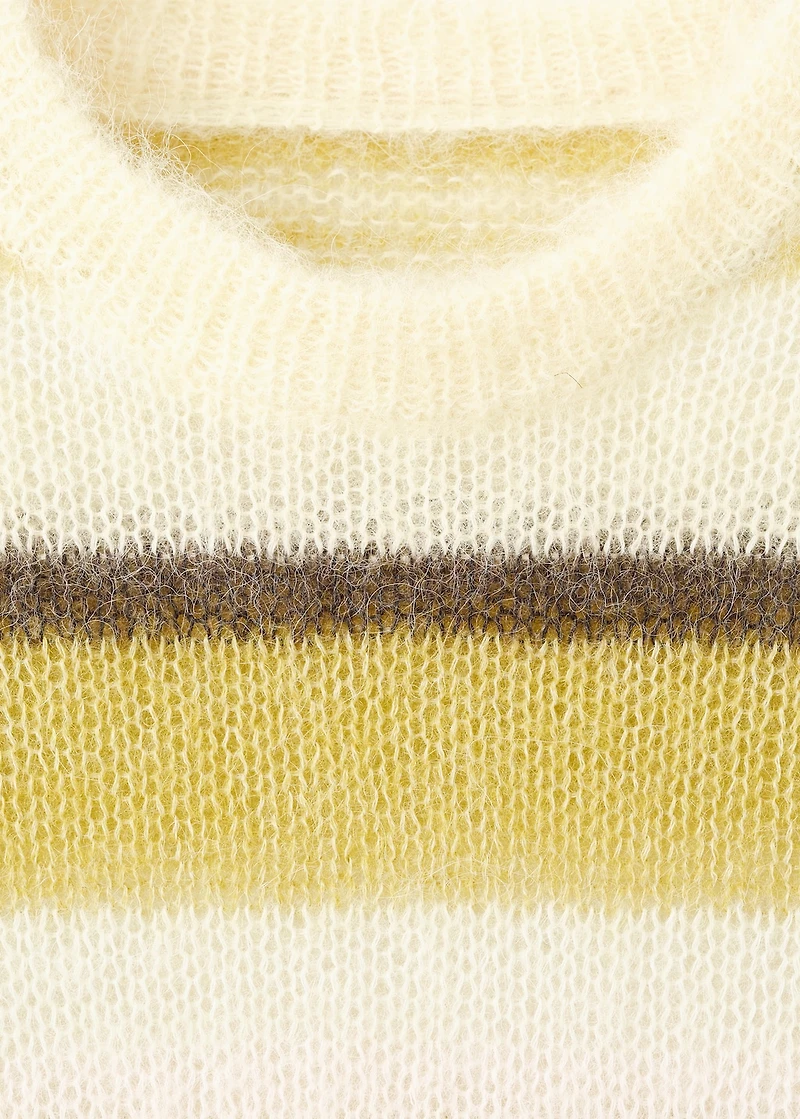 Semi-transparent alpaca sweater