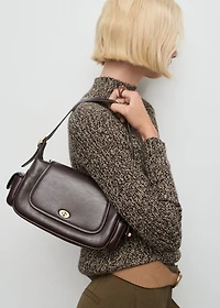 Speckled perkins-neck sweater