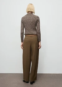 Speckled perkins-neck sweater