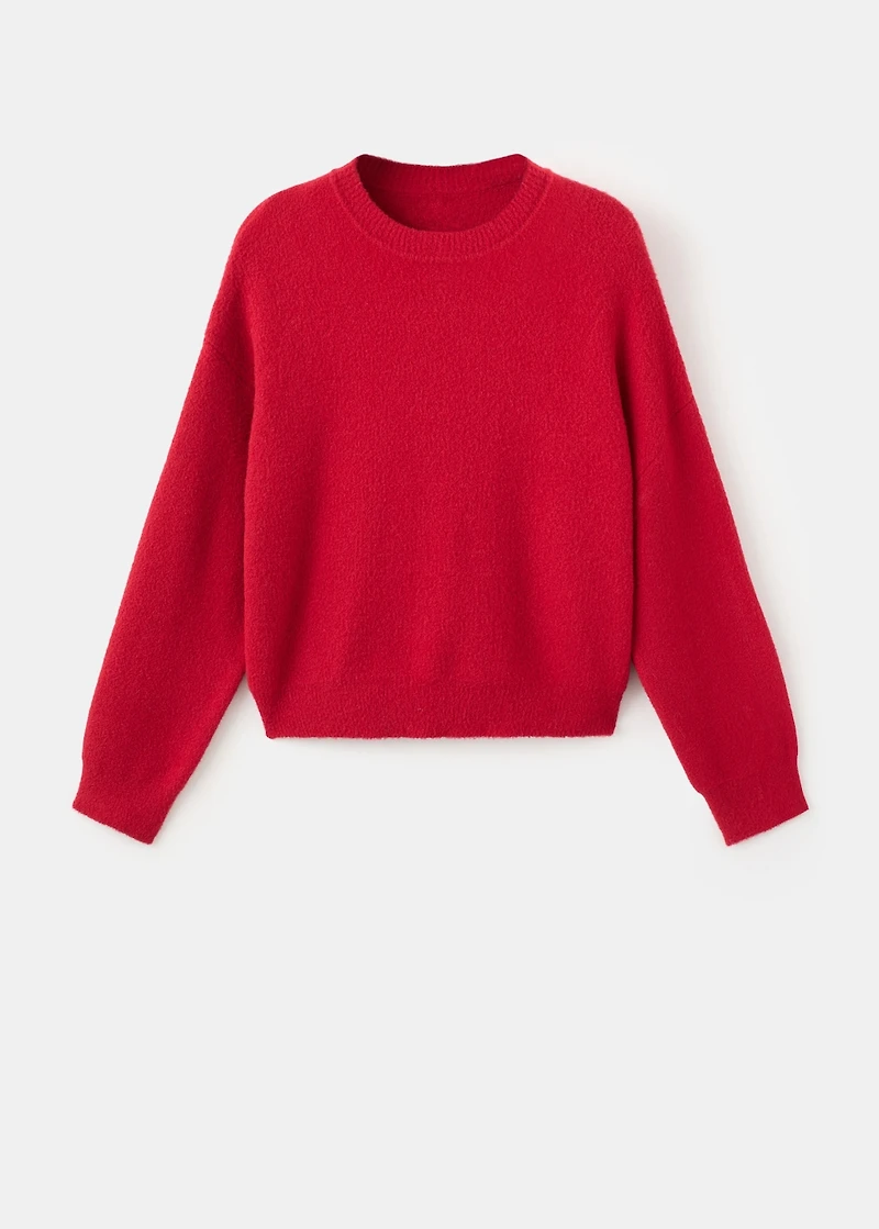 Round-neck knitted sweater