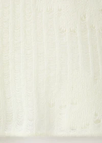 Openwork knitted floral sweater