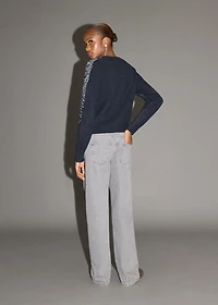 Knit paillette sweater