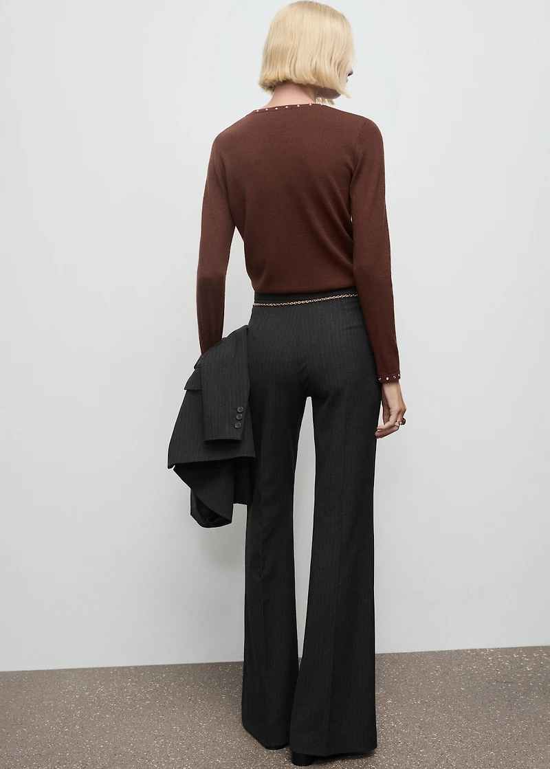 Studded knitted sweater