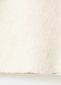 Sweater with asymmetrical neck and jewel buttons