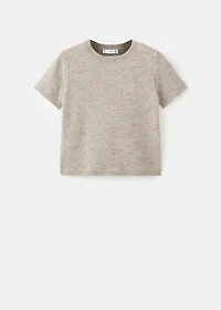 Short-sleeved knitted sweater