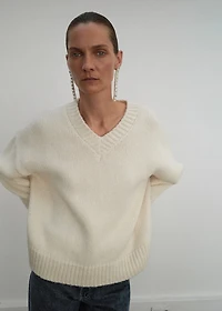 V-neck wool sweater
