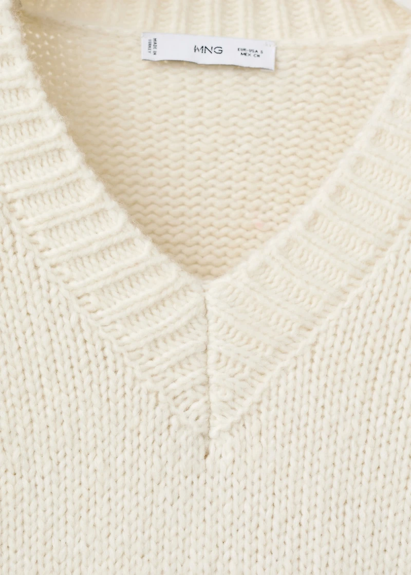 V-neck wool sweater