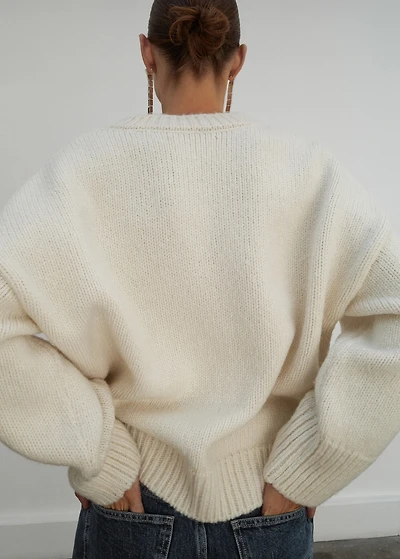 V-neck wool sweater