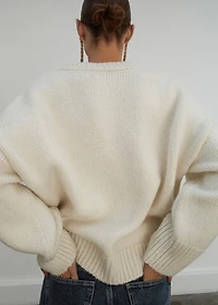 V-neck wool sweater