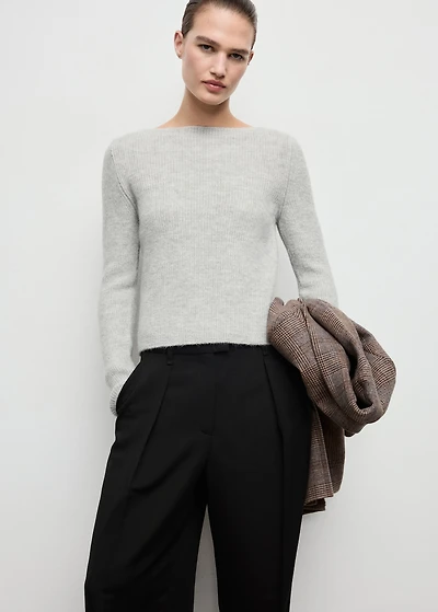 Knitted ribbed sweater