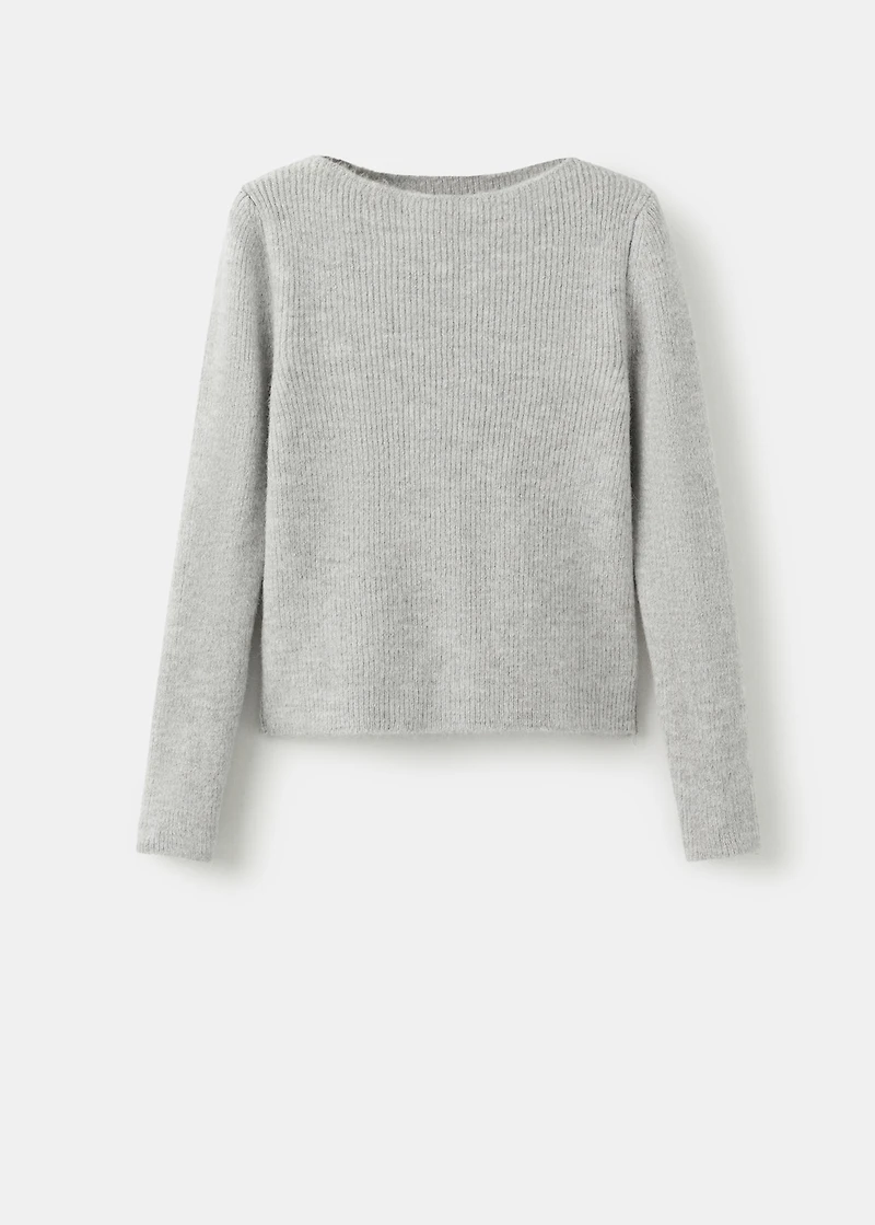 Knitted ribbed sweater