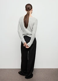 Knitted ribbed sweater