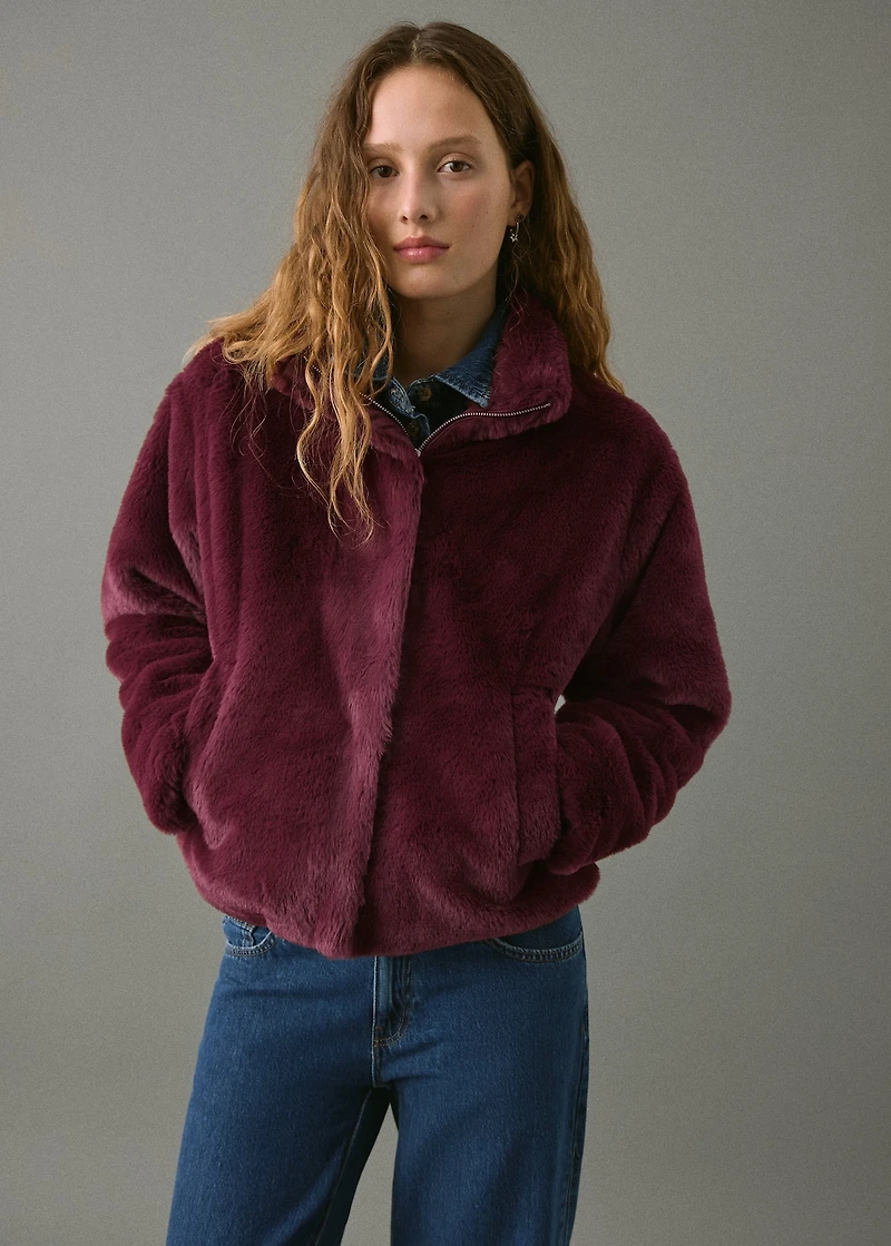 Faux-fur coat