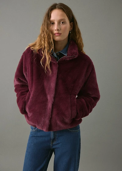 Faux-fur coat