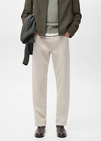 Corduroy regular-fit pants