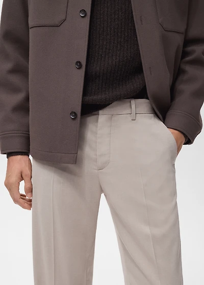 Regular-fit pleated pants