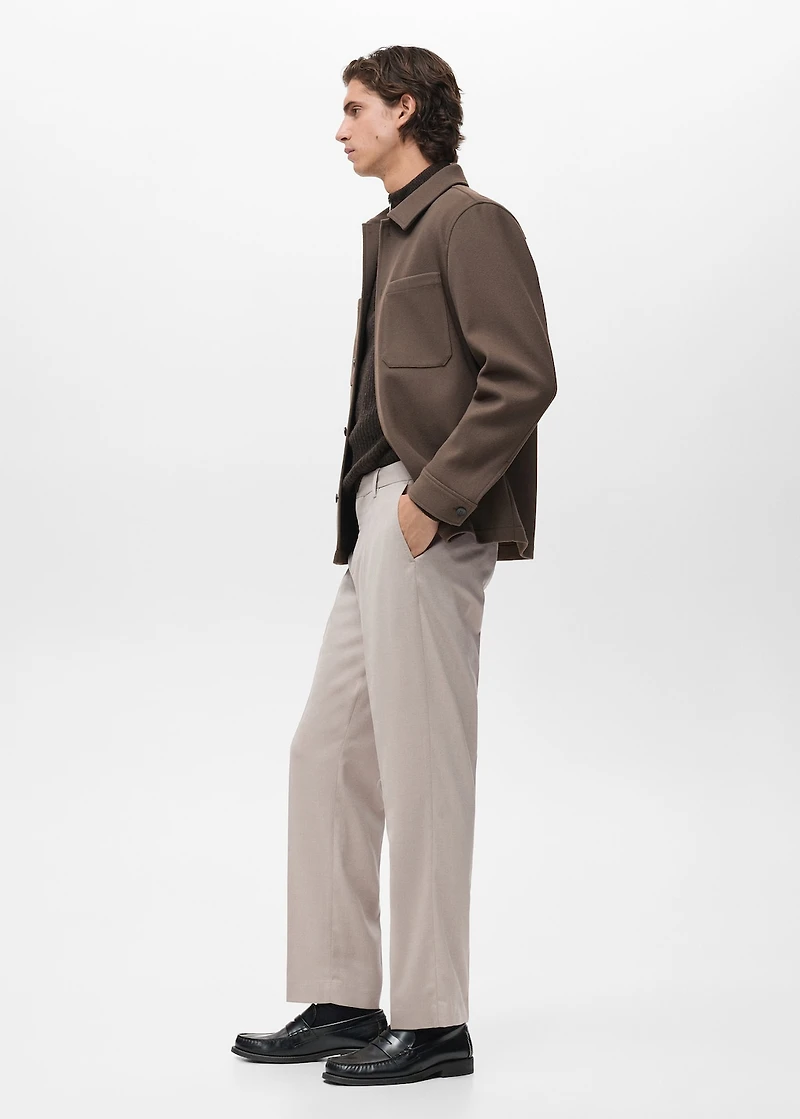 Regular-fit pleated pants
