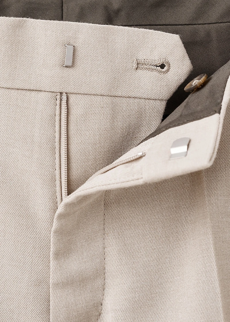 Regular-fit pleated pants