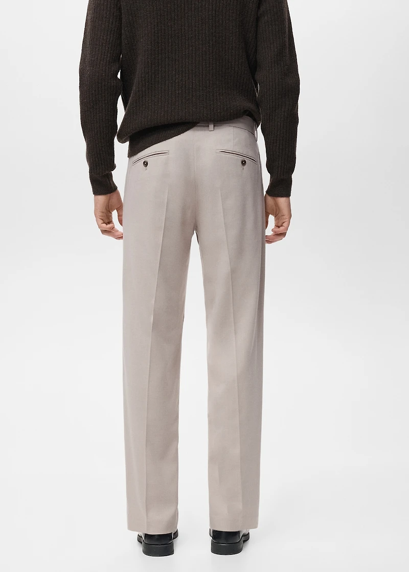 Regular-fit pleated pants