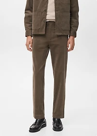 Regular fit corduroy cotton pants