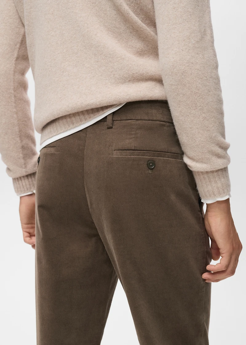Regular fit corduroy cotton pants