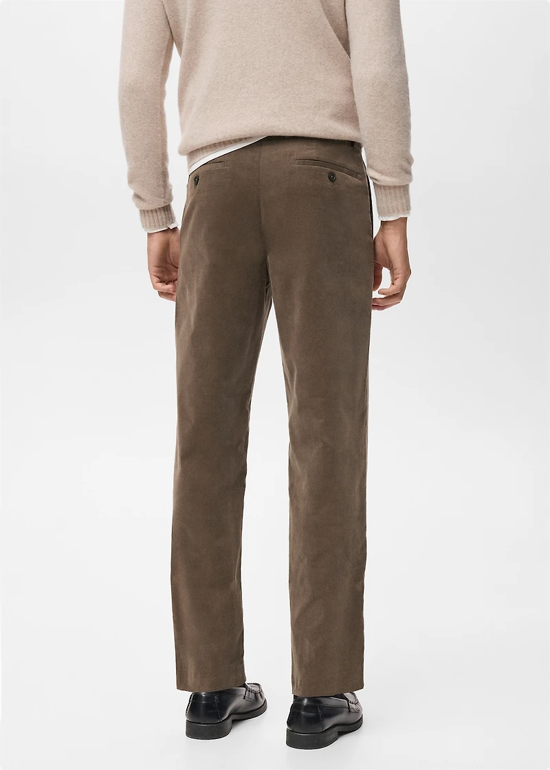 Regular fit corduroy cotton pants