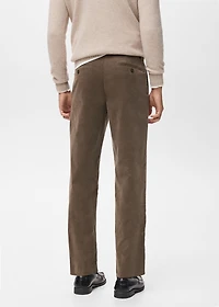 Regular fit corduroy cotton pants