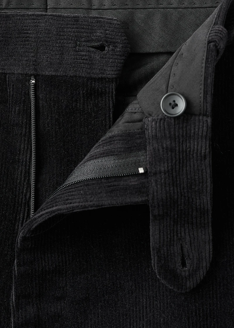 Regular fit corduroy cotton pants