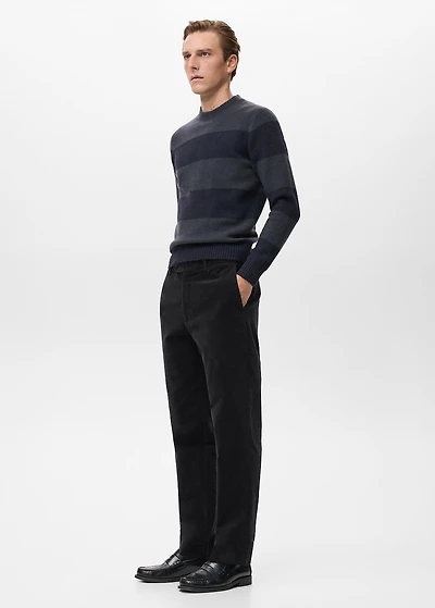 Regular fit corduroy cotton pants