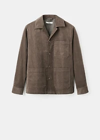 Corduroy cotton overshirt with pockets