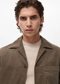 Corduroy cotton overshirt with pockets