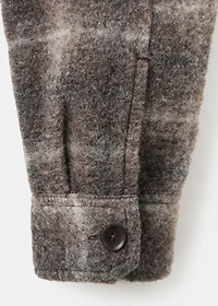 Check wool-blend overshirt