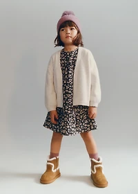 Fur-effect suede ankle boots