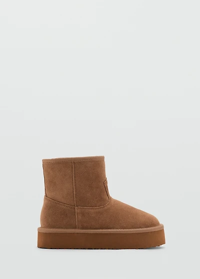 Suede leather ankle boots