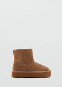 Suede leather ankle boots