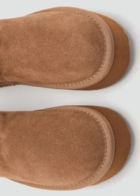 Suede leather ankle boots