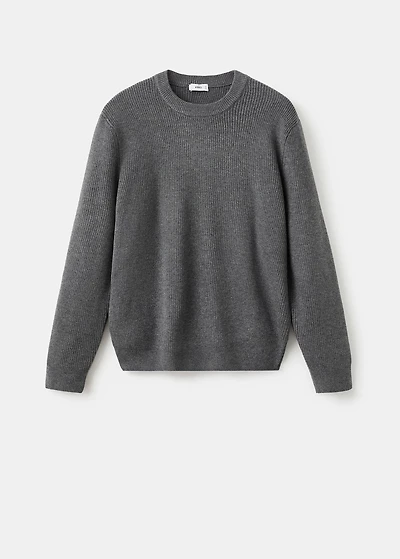 Knitted ribbed sweater